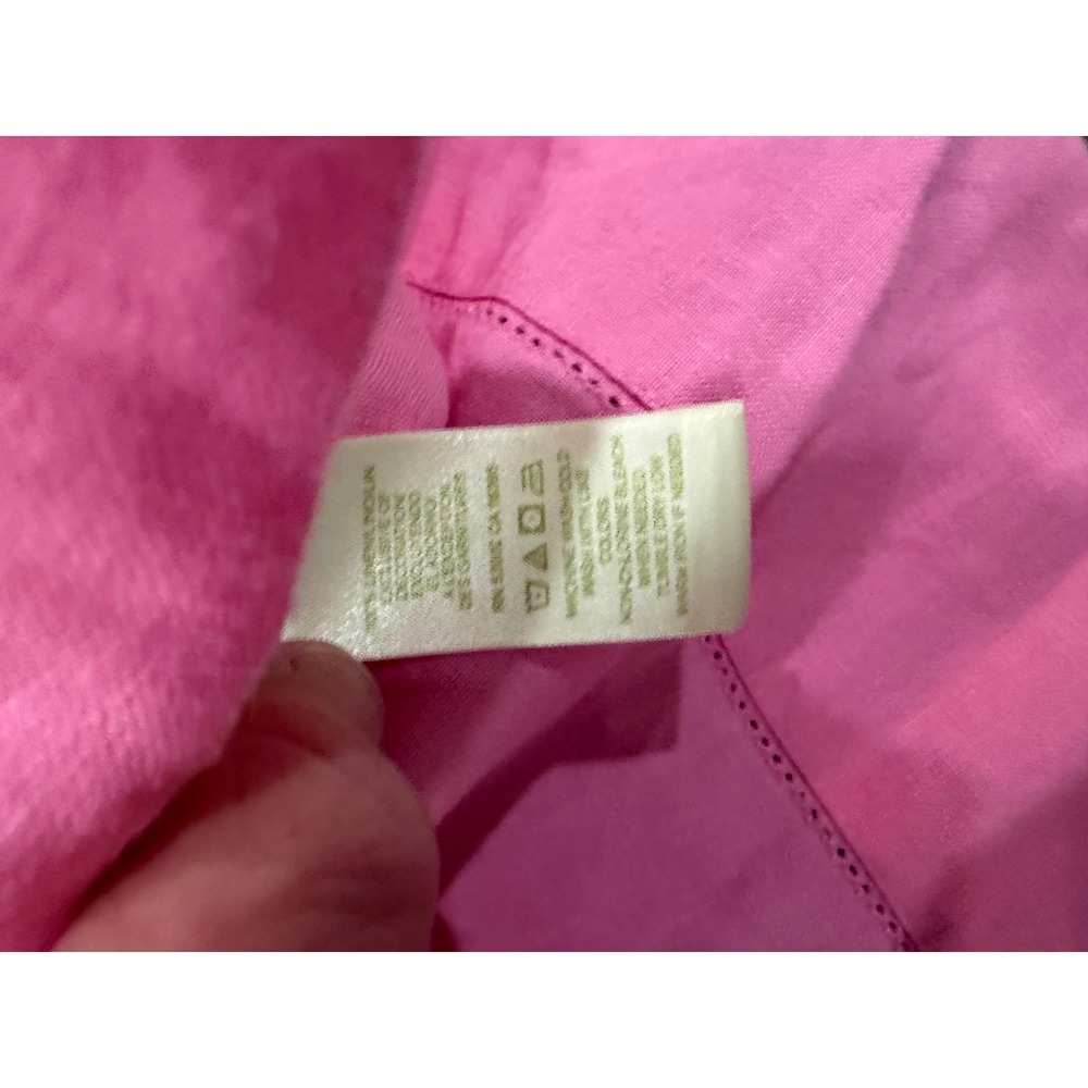 Sigrid Olsen Womens Pink 100% Linen 2 Piece Set Floral Pants Button Shirt M - Picture 8 of 15